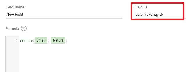 ID trường trong google data studio